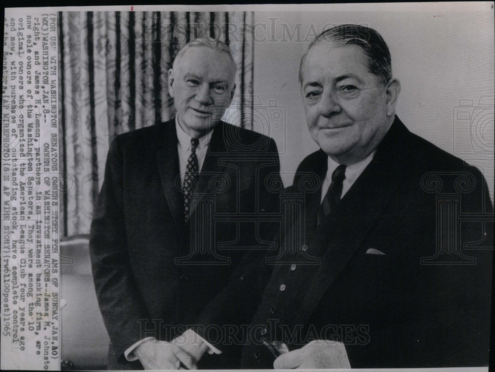 1965 Washington Senators Owner James Lemon - Historic Images