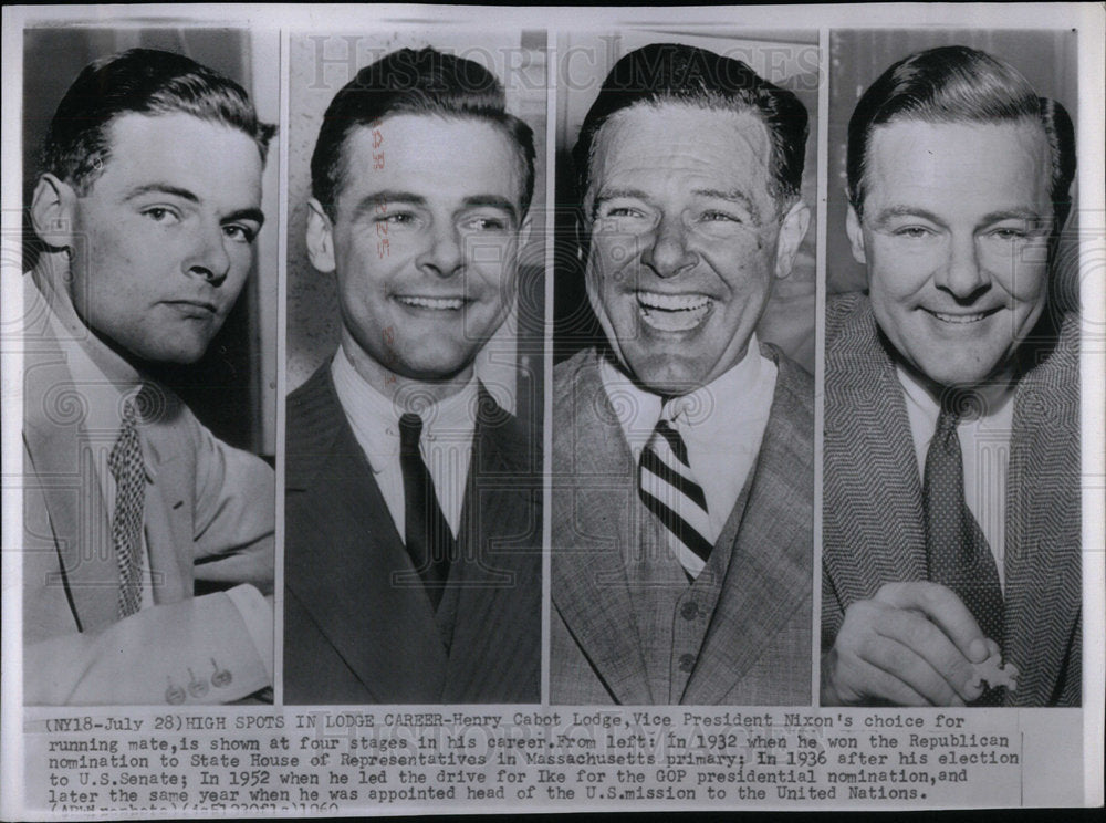 1960 politician Henry Cabot Lodge over time - Historic Images