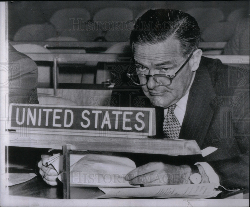 1956 UN Ambassador Henry Cabot Lodge - Historic Images