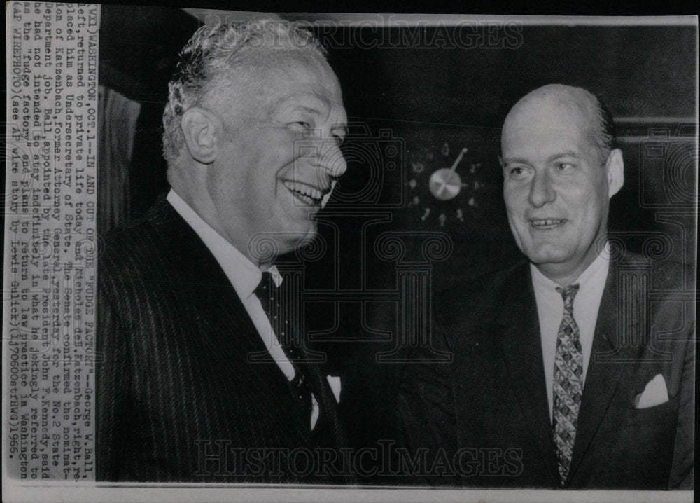 1966 George Ball Undersecretary of State - Historic Images