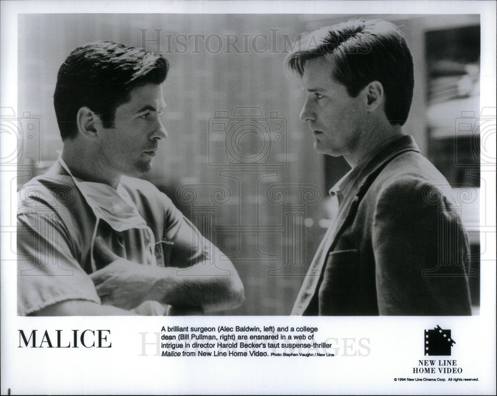 1994 Alec Baldwin, Bill Pullman in Malice - Historic Images