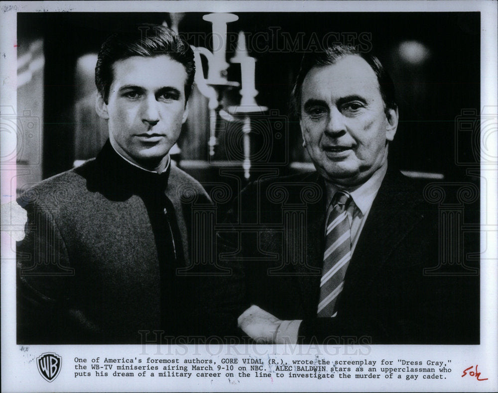 1986 Actor Alec Baldwin Author Gore Vidal - Historic Images