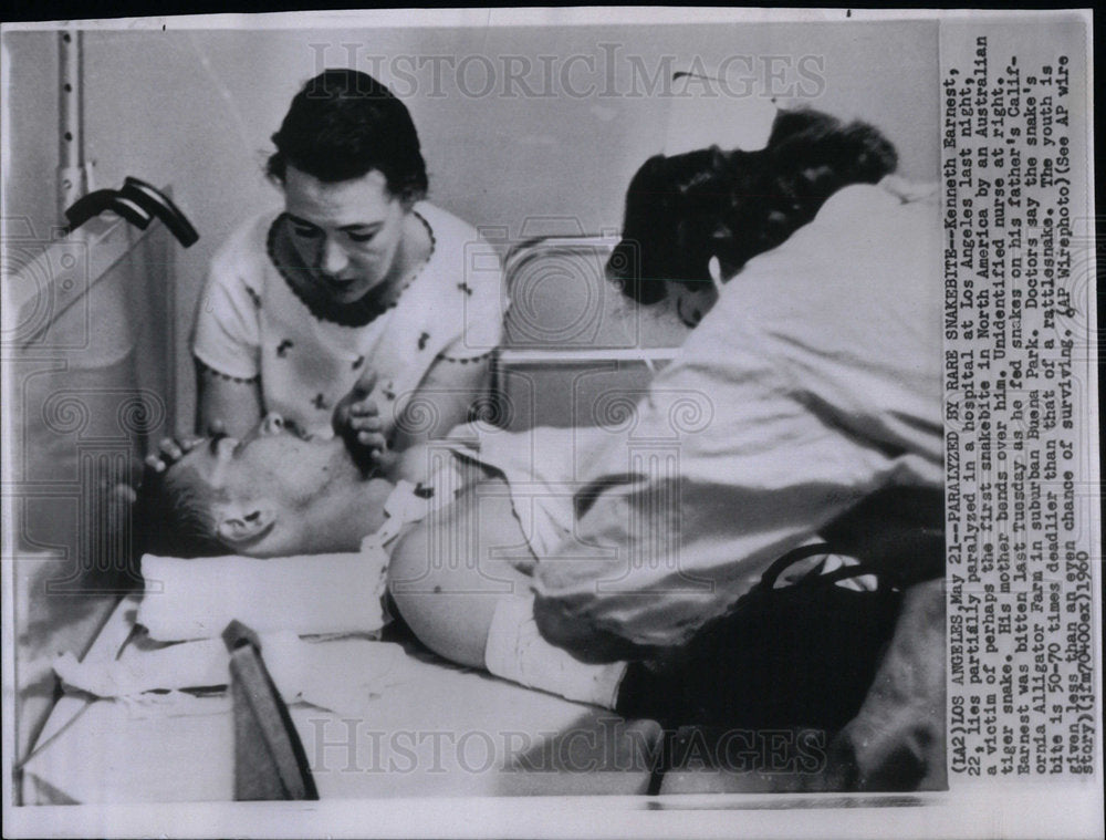 1960 Kenneth Earnest Paralyzed Los Angeles - Historic Images