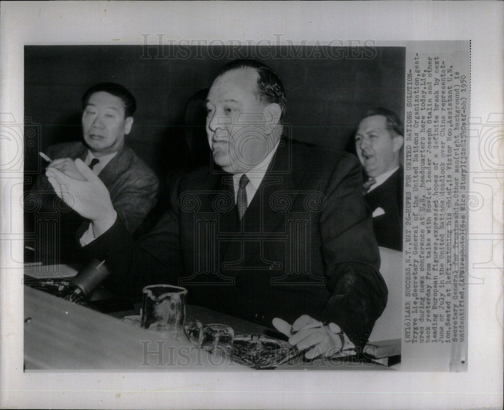 1950 Trygve Lie Secretary General UNO - Historic Images