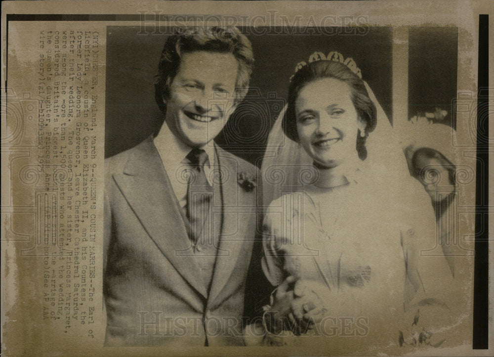 1975 The Earl Of Lichfield  Gets Married-Historic Images