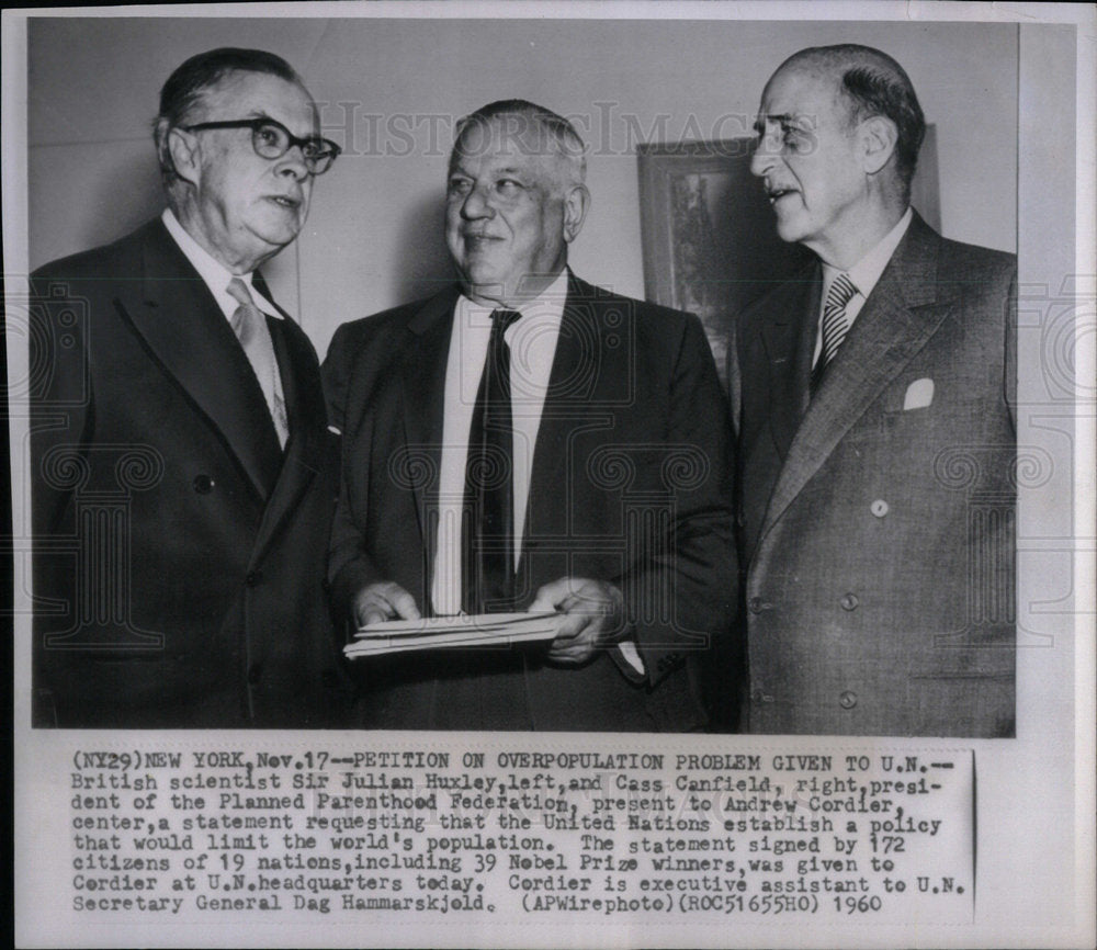 1960 Cordier Gets Request From Huxley - Historic Images