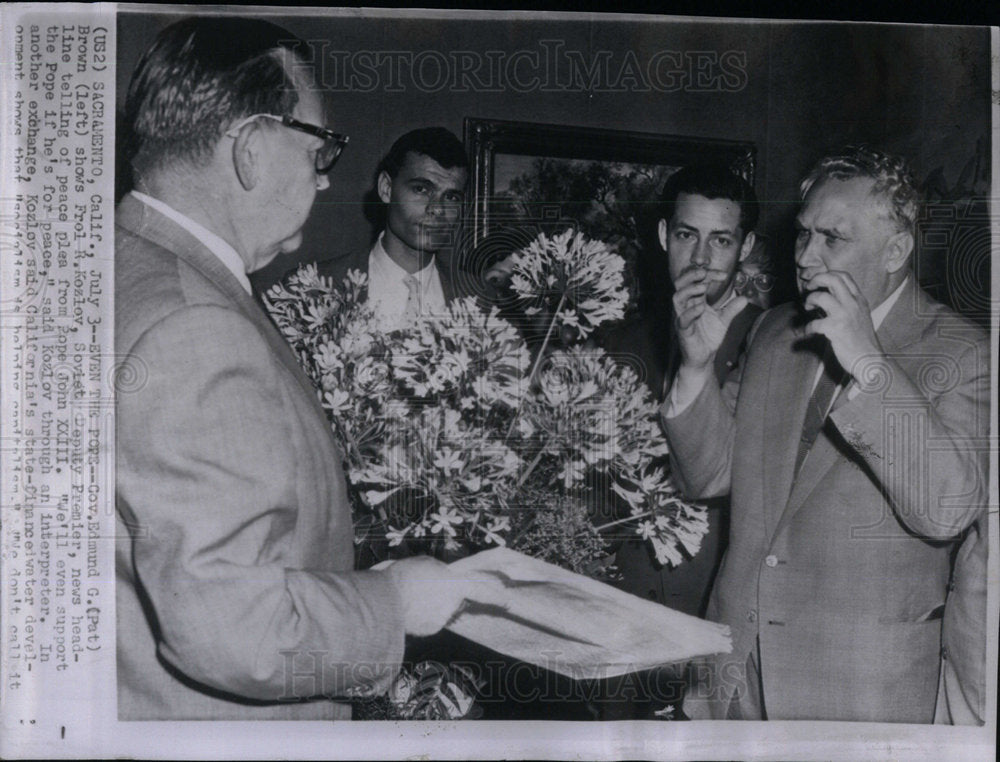 1959 Soviet Deputy Premier Frol Kozlov - Historic Images