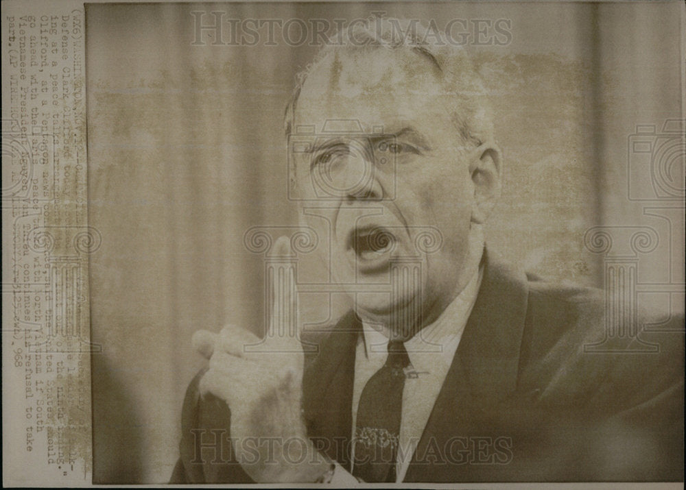 1968 Defense Secretary Clark Clifford - Historic Images