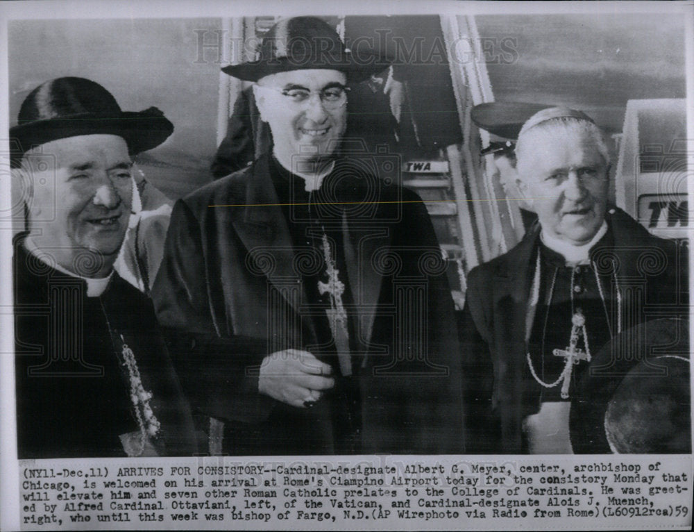 1959 Cardinal Albert G. Meyer Archbishop - Historic Images