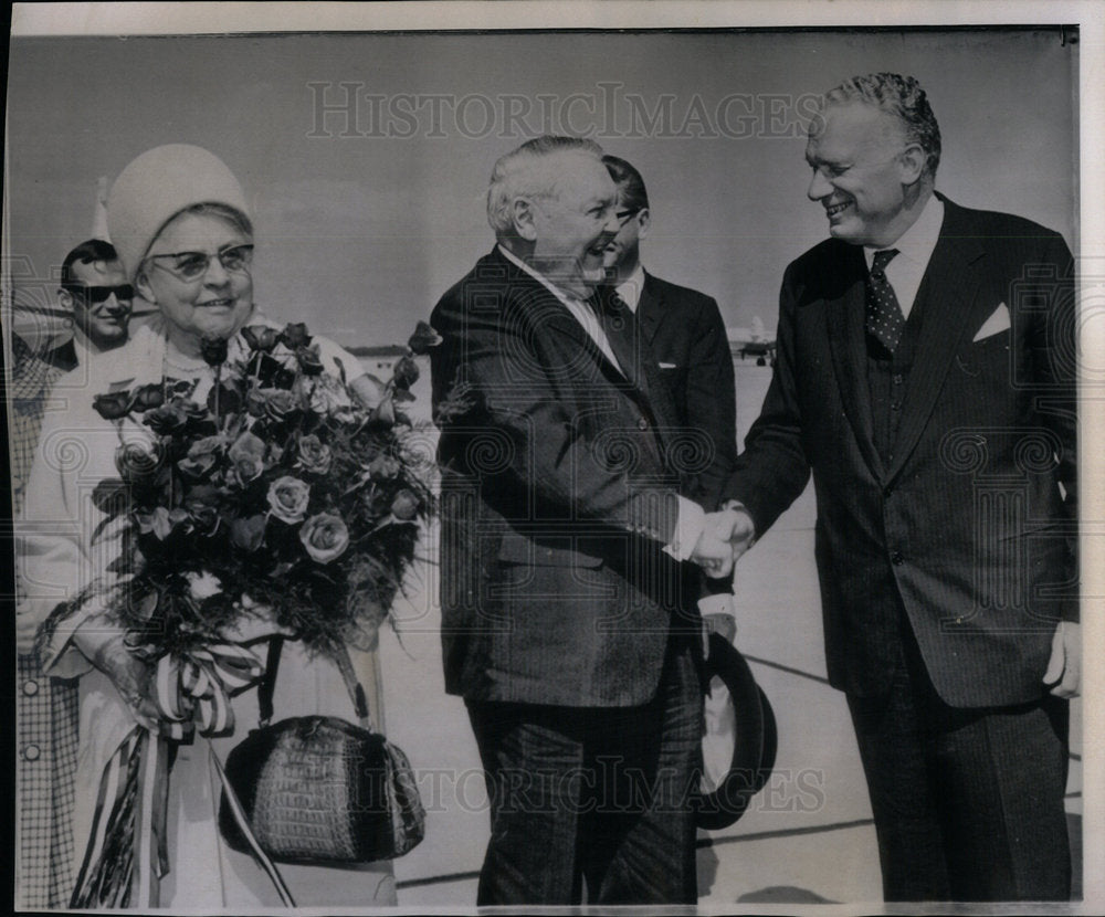 1966 Chancellor Ludwig Erhard &amp; George Ball-Historic Images