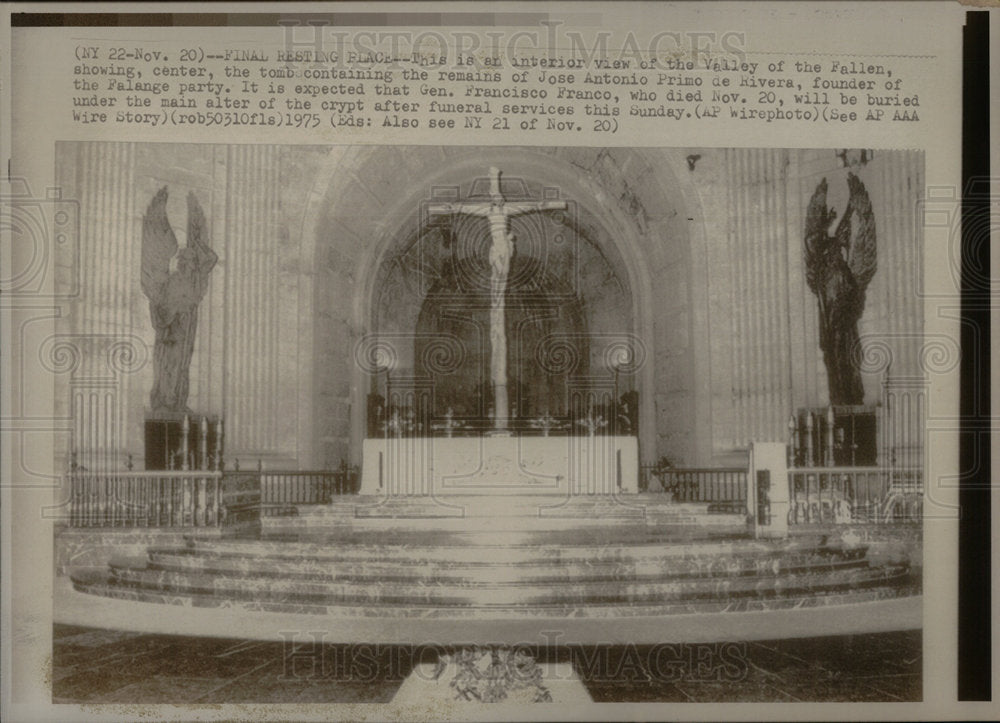 1975 Valley Fallen tomb Rivera Falange - Historic Images