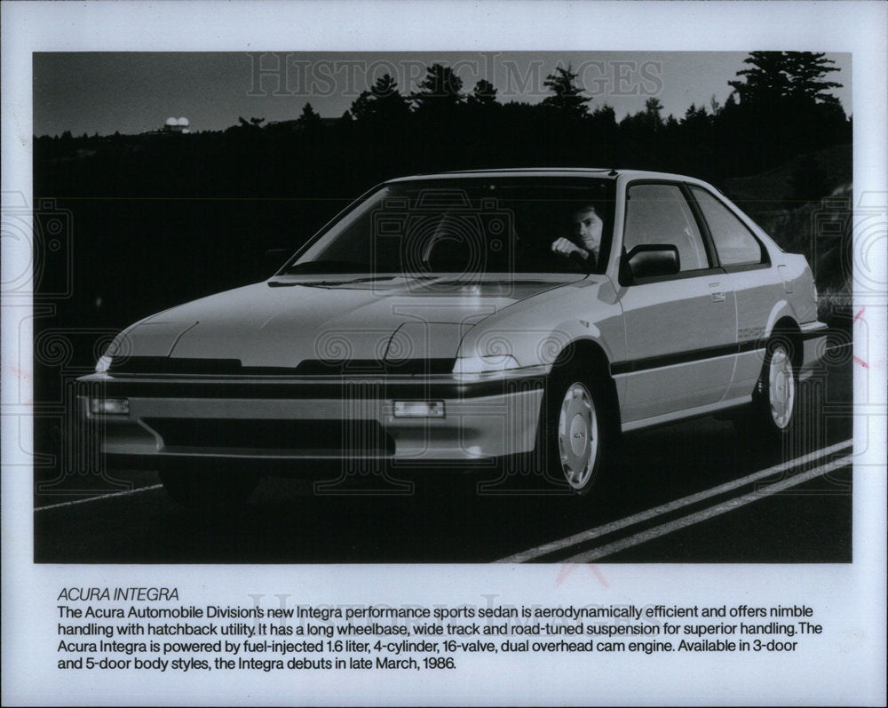 1986 Acura Integra Sedan Being Driven - Historic Images