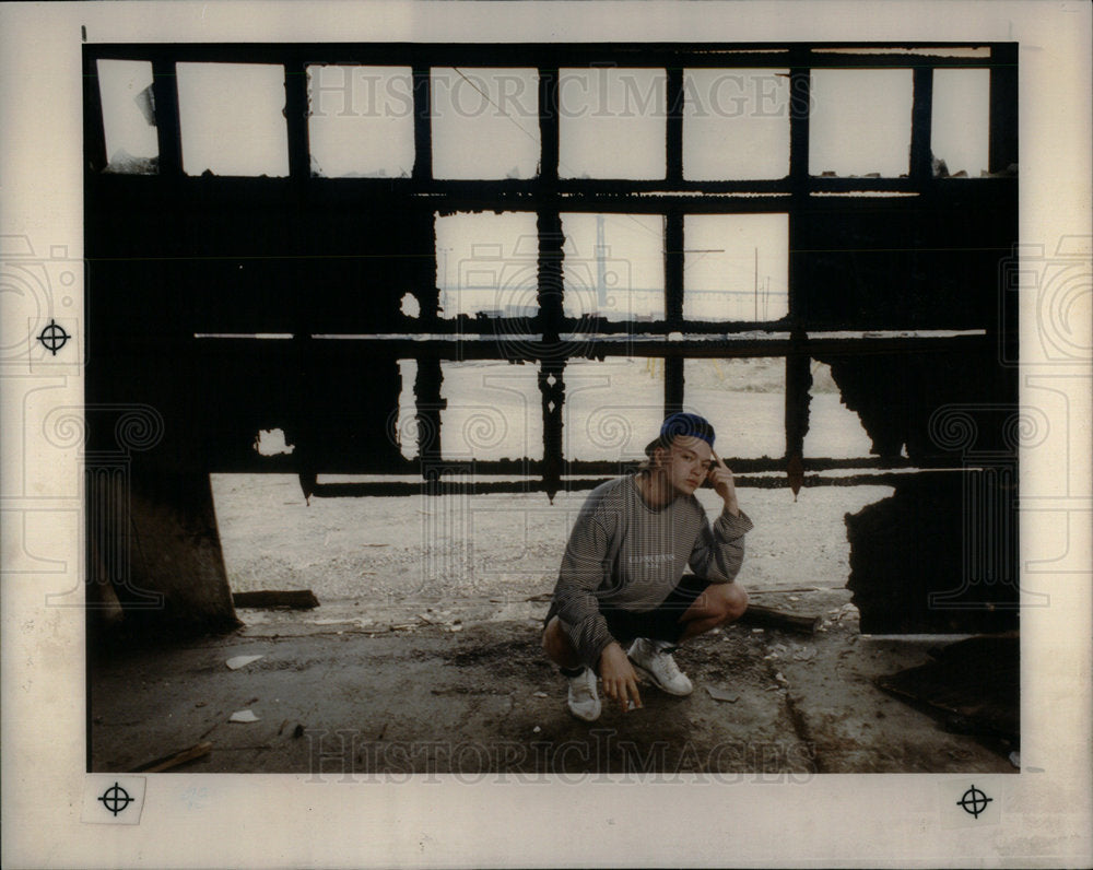 1991 John Rinas entertainer Detroit river - Historic Images