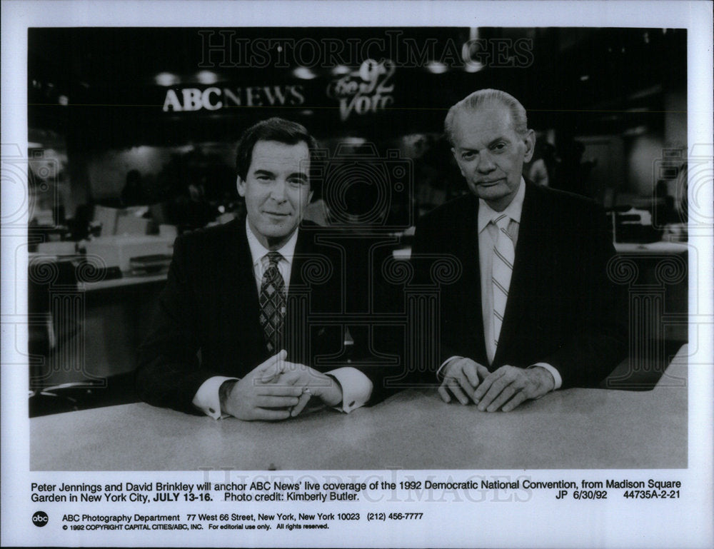 1992 Peter Jennings/David Brinkley/Politics - Historic Images