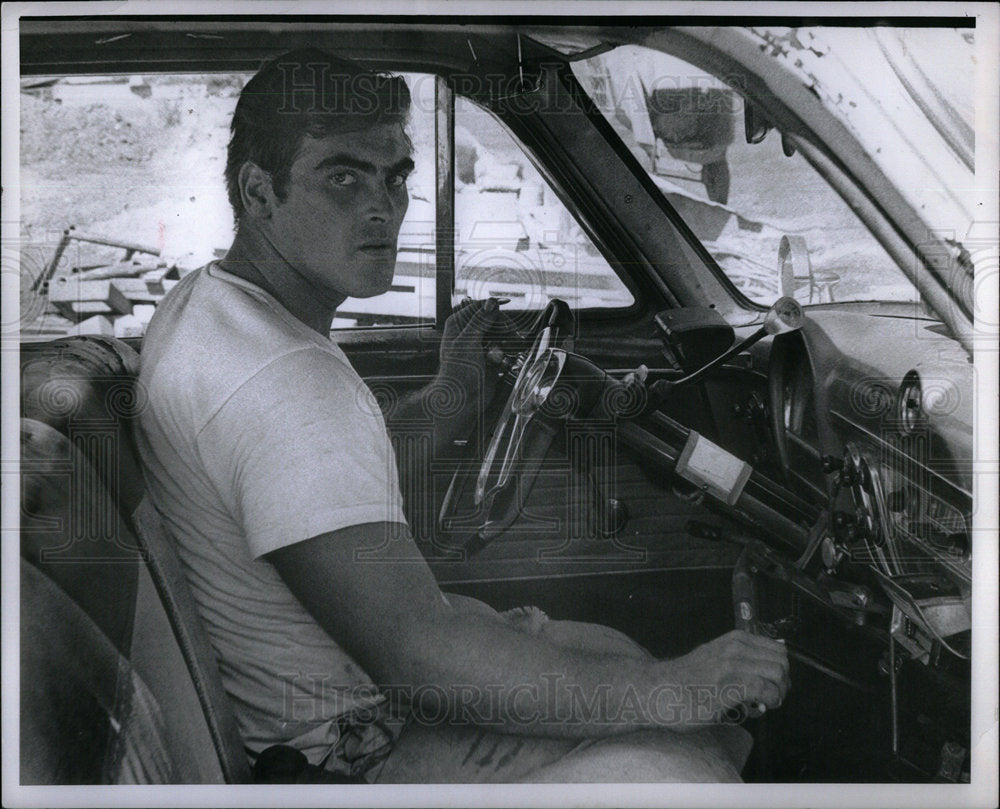 1963 Gaylon Keady In Truck Drivers Seat - Historic Images