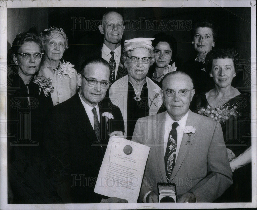 1959 Denver Teachers Receive Service Awards - Historic Images