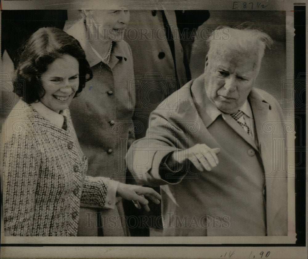 1972 Charlie Chaplin Oona Kennedy New York - Historic Images