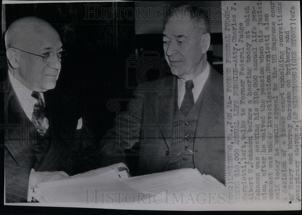 Attorney Margotti &amp; Judge Albert Johnson - Historic Images