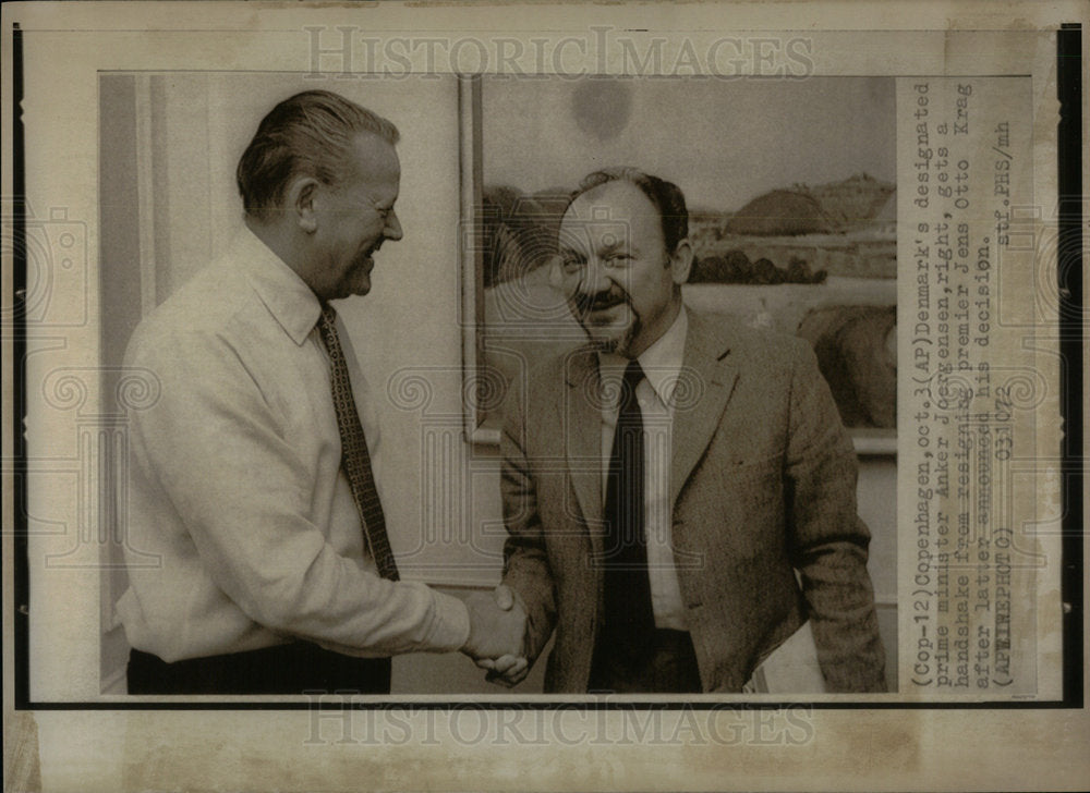 1972 Denmark Prime Minister Anker Joergense - Historic Images