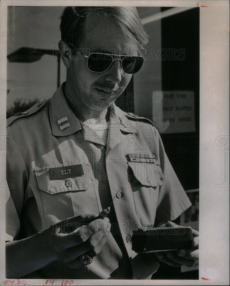 1973 Captain Joseph Ely Inspects Antidote - Historic Images