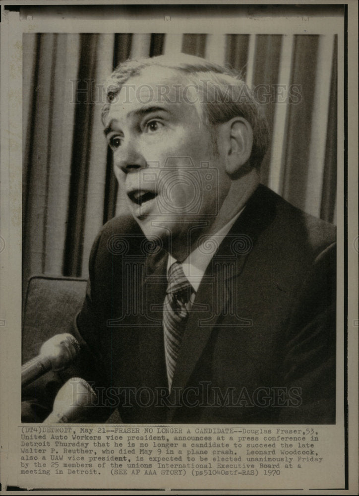 1970 Douglas Fraser UAW Vice President - Historic Images