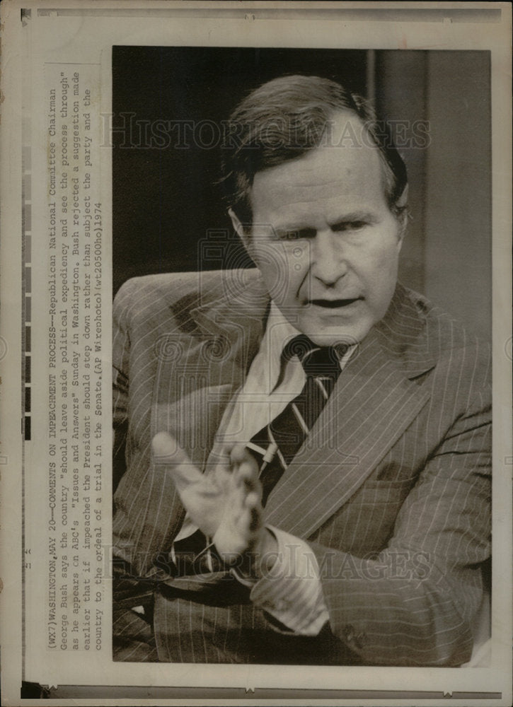 1974 Chairman George Bush Washinton Country - Historic Images