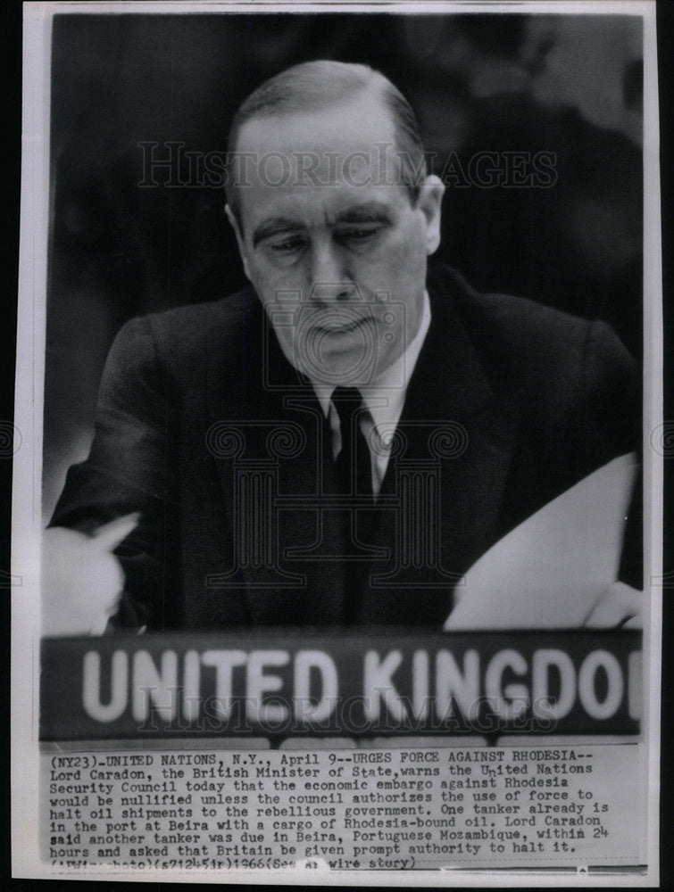 1966 Lord Caradon British Minister State - Historic Images