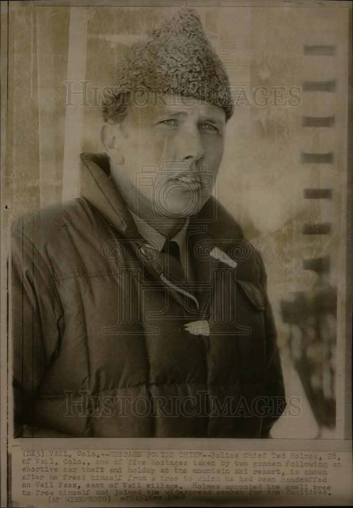 1968 Police Chief Ted Homes Vail Ski Resort - Historic Images