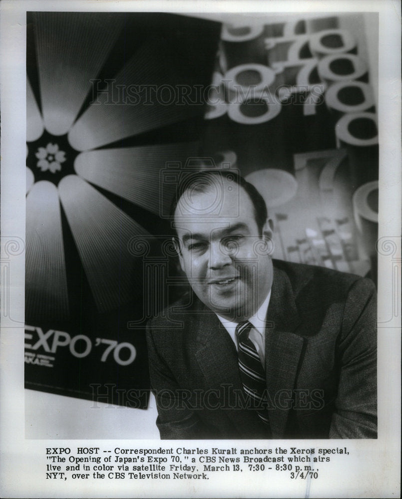 1970 Charles Kuralt anchor Japan Expo Host - Historic Images