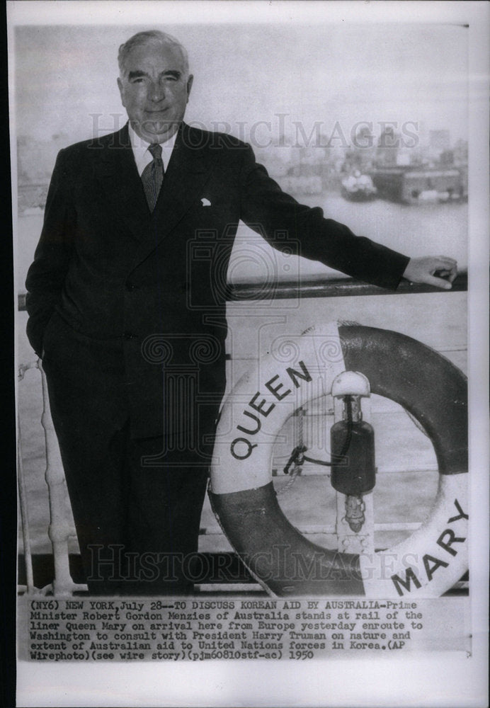 1950 Prime Minister Robert Gordon Queen - Historic Images