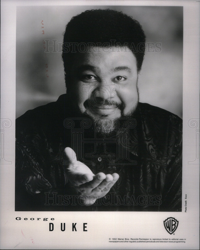 1992 George Duke American Pianist Singer - Historic Images