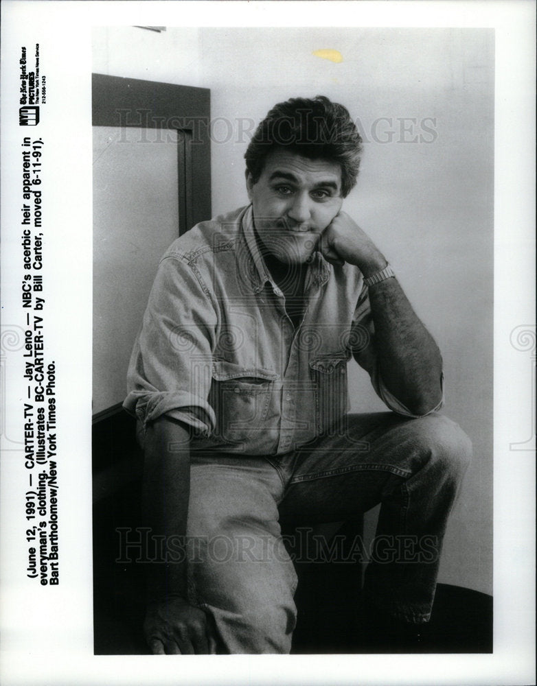 1991 Jay Leno comedian television host NBC - Historic Images