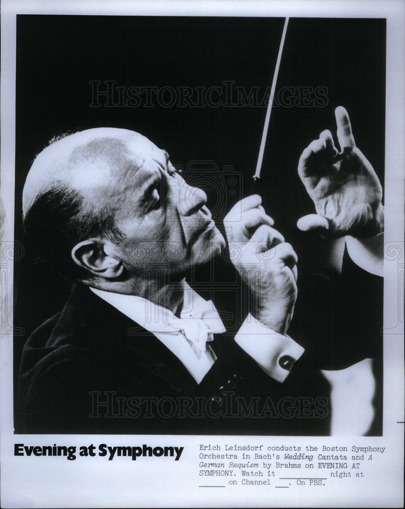 1988 Erich Leinsdorf Conductor Boston - Historic Images