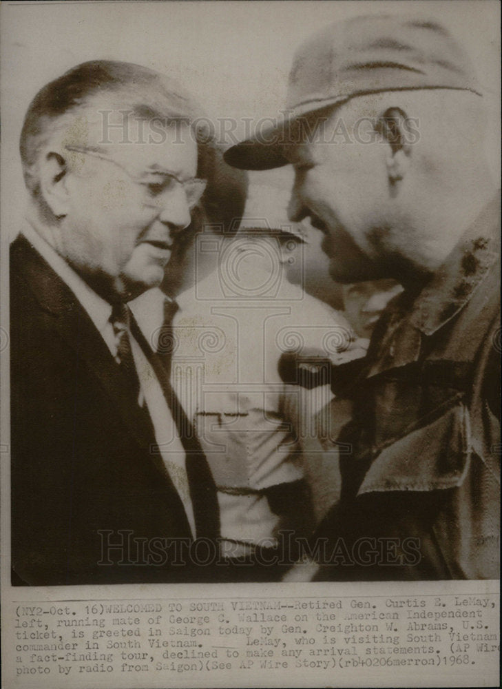 1968 General Curtis LeMay George Wallace - Historic Images