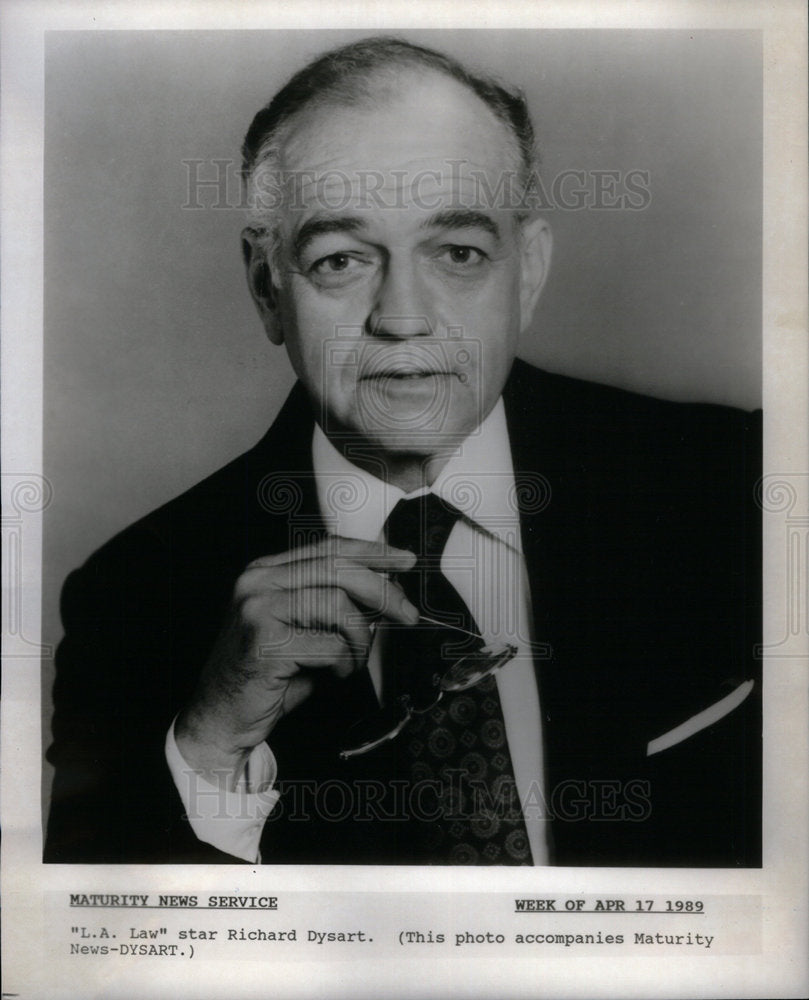 1991 Richard Dysart American star LA Law - Historic Images