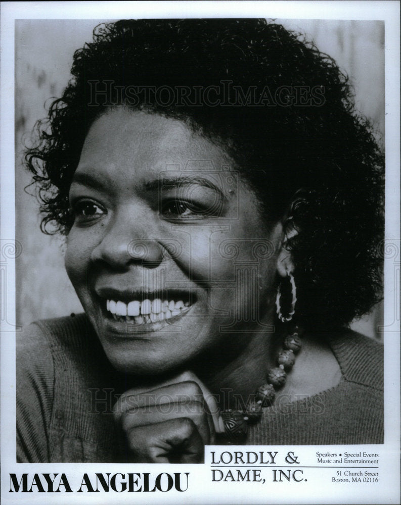 1993 Maya Angelou American Author Poet - Historic Images