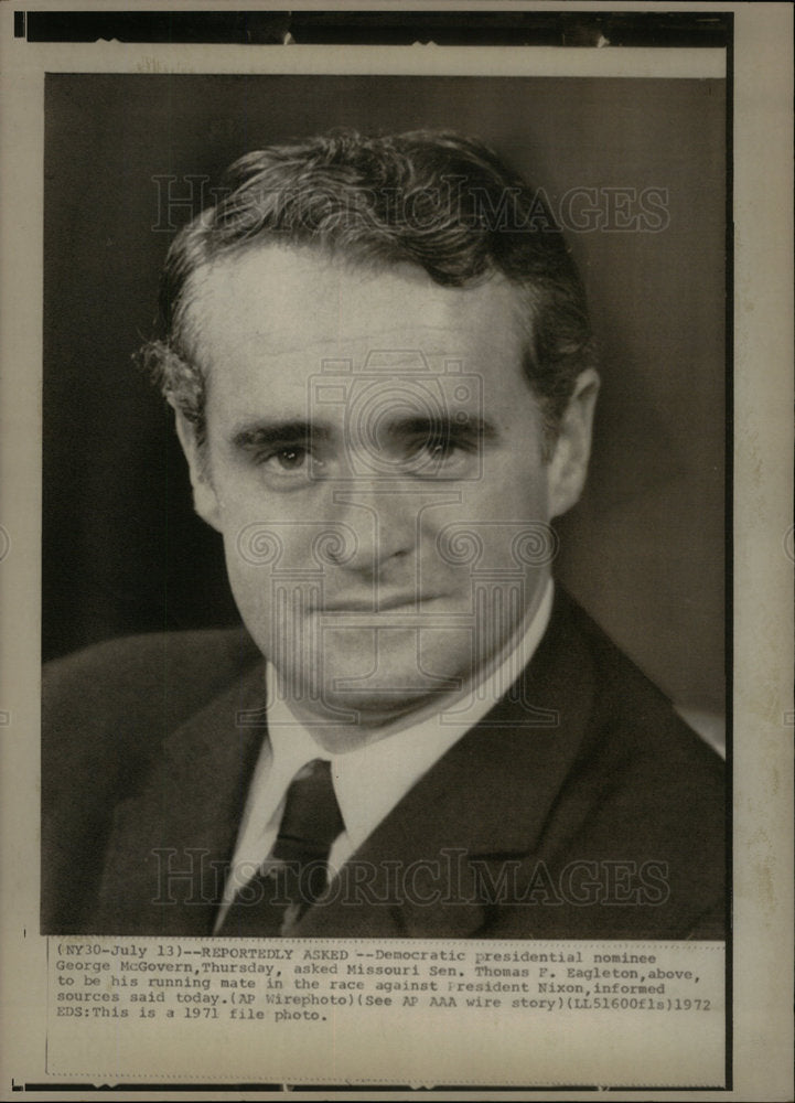 1972 Missouri Senator Thomas Eagleton - Historic Images