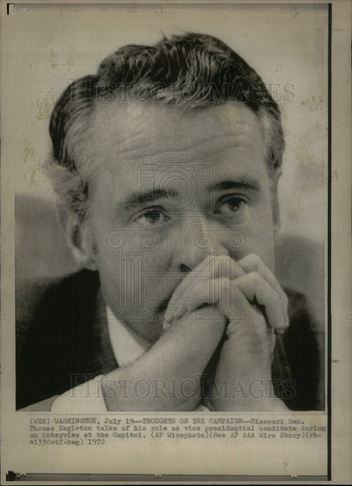 1972 Missouri Sen Thomas Eagleton Capitol - Historic Images