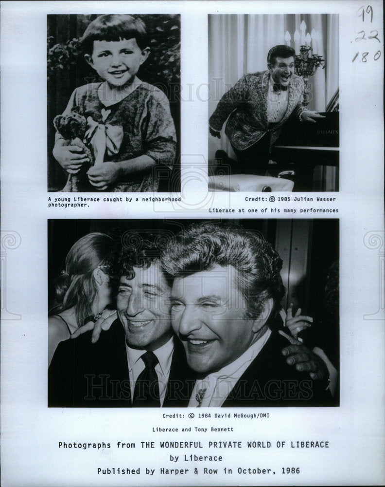 1987 Julian Masser Liberace World Harper - Historic Images