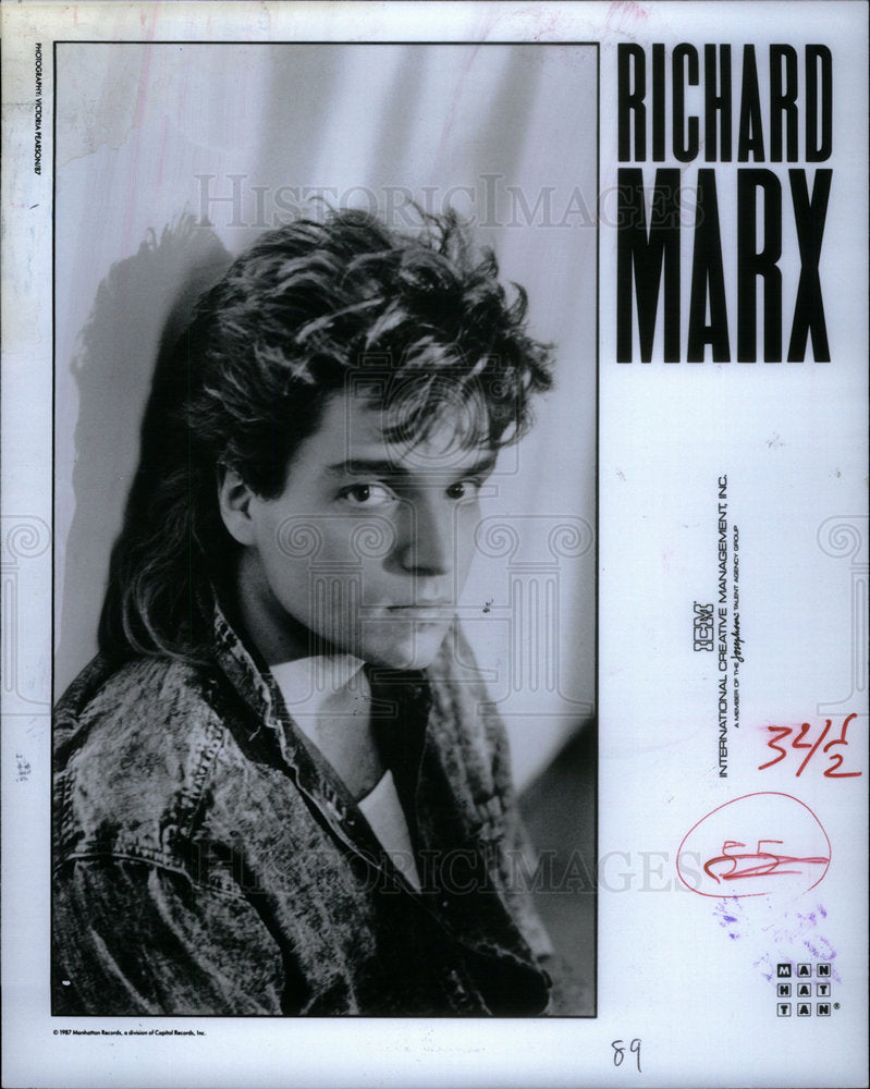 1987 Richard Marx Chciago American Rock - Historic Images