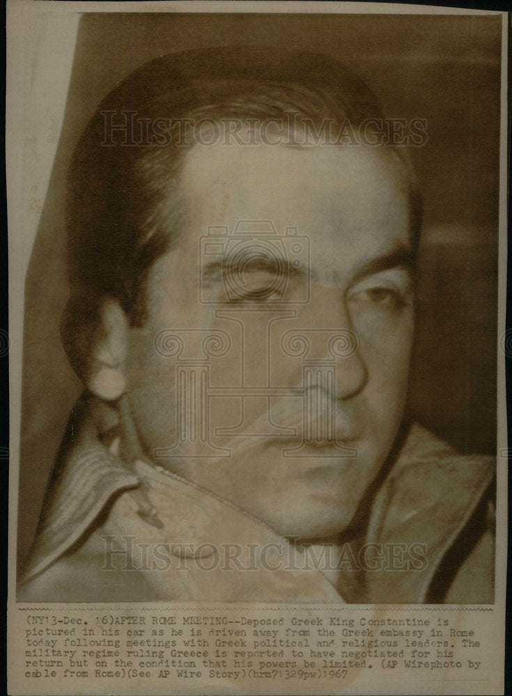 1967 Greek King Constantine - Historic Images