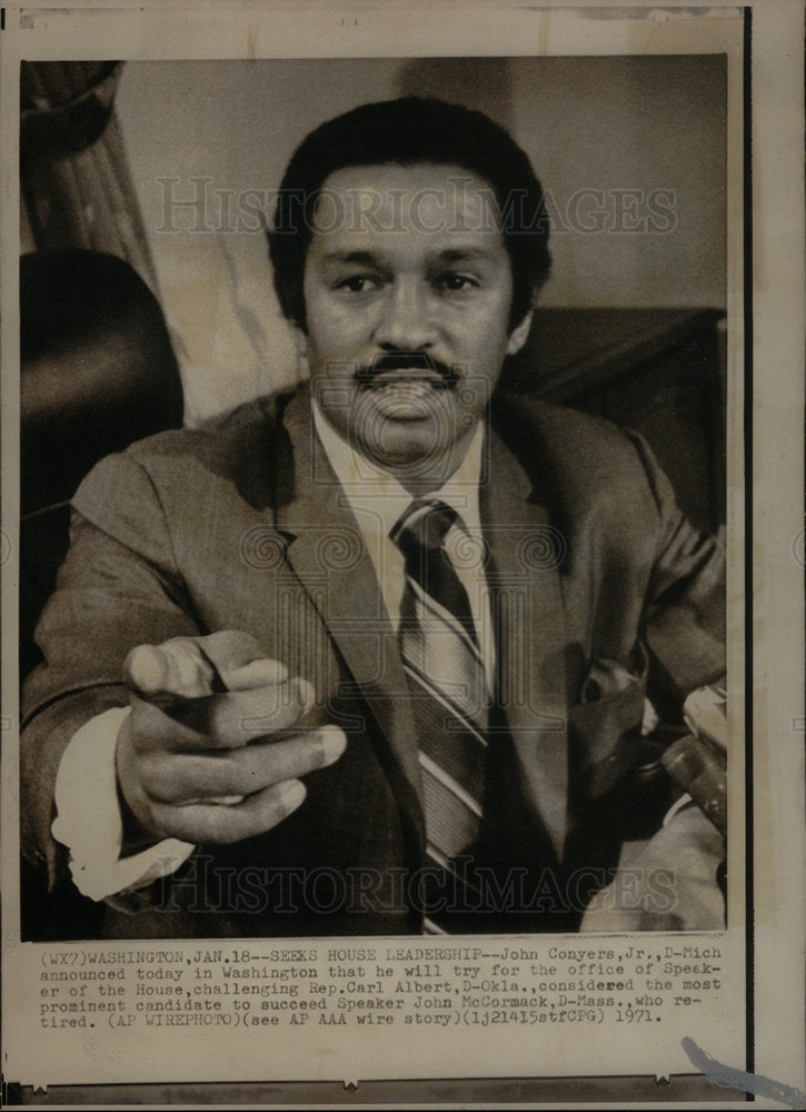 1971 John Conyers Michigan Carl Albert Okla - Historic Images