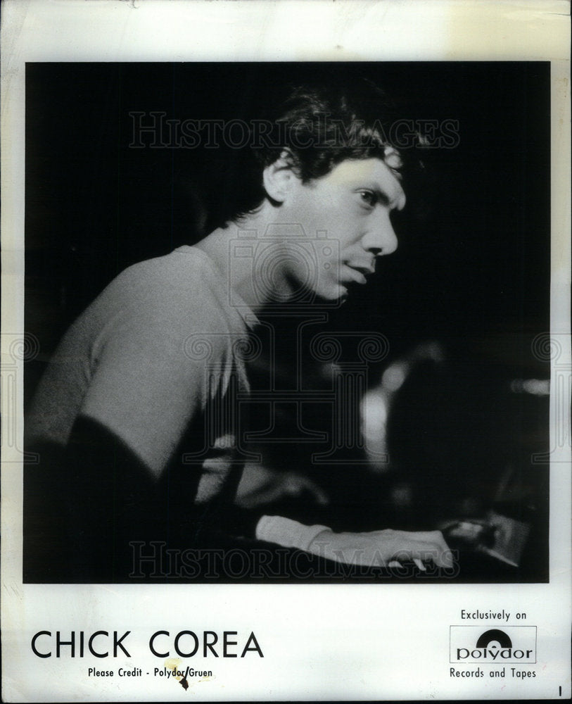 1976 Chick Corea American jazz pianist Tape - Historic Images