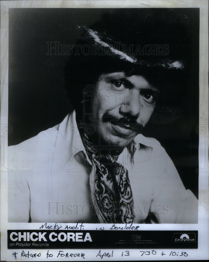 1977 Chick Corea jazz pianist keyboardist - Historic Images