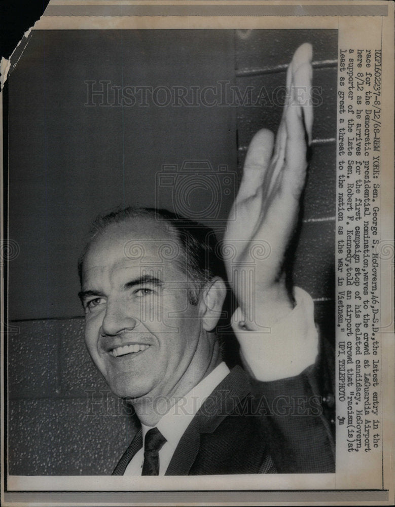 1968 Sen George McGovern Democratic Race - Historic Images