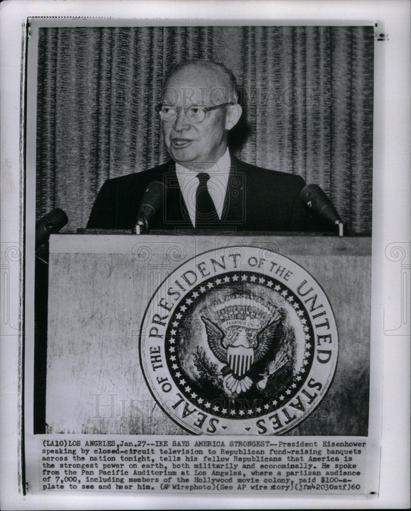 1960 Eisenhower Speaks to Republicans. - Historic Images