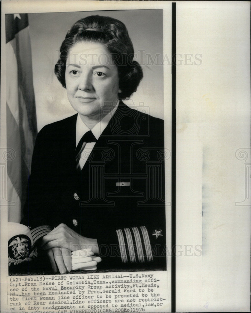 1976 U.S. NAVY CAPTAIN FRAN MCKEE - Historic Images