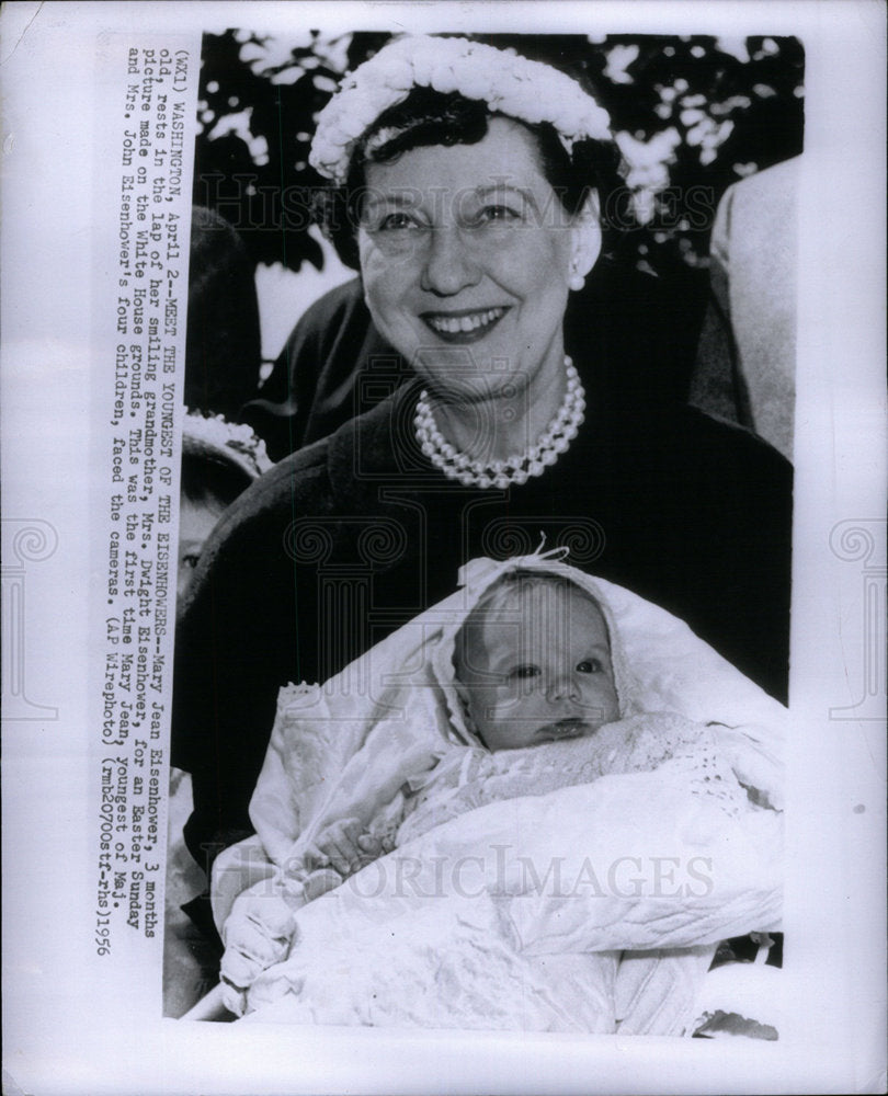 1956 Dwight Eisenhower Month Old Lap Mary - Historic Images