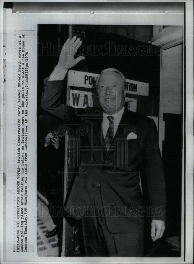 1970 Ballot Party Conservative British Wave - Historic Images