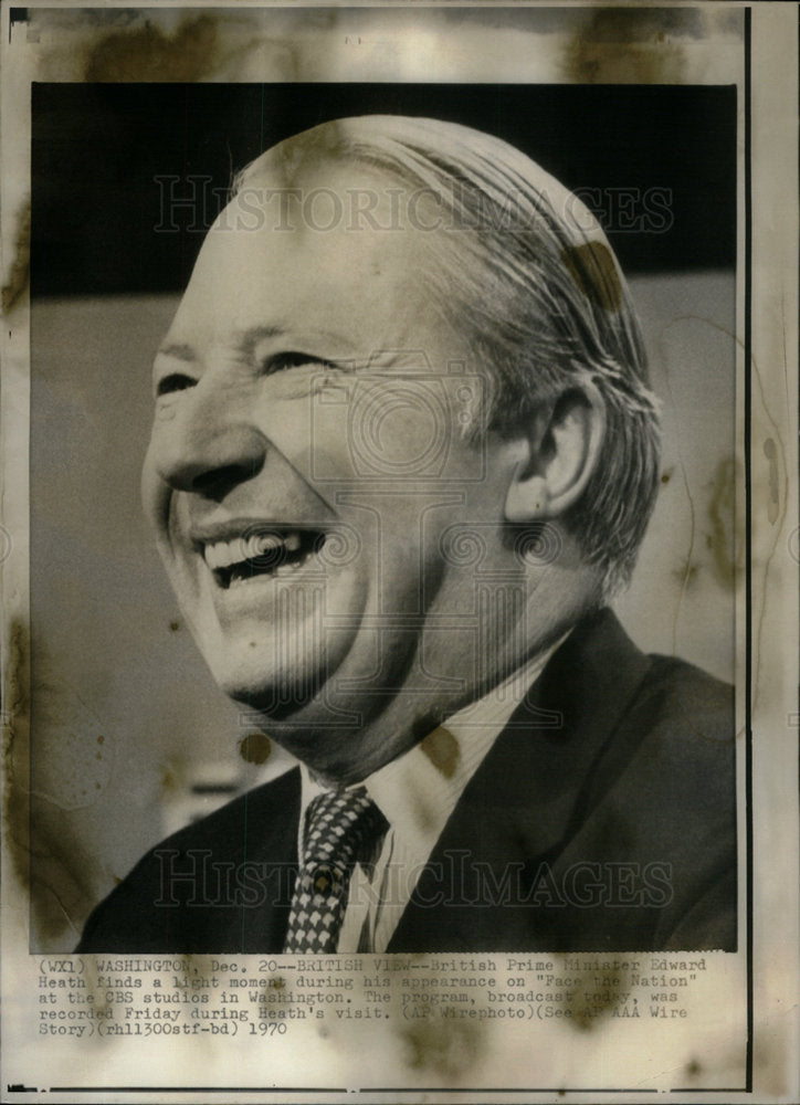 1970 British Edward Heath Face Nation TV - Historic Images